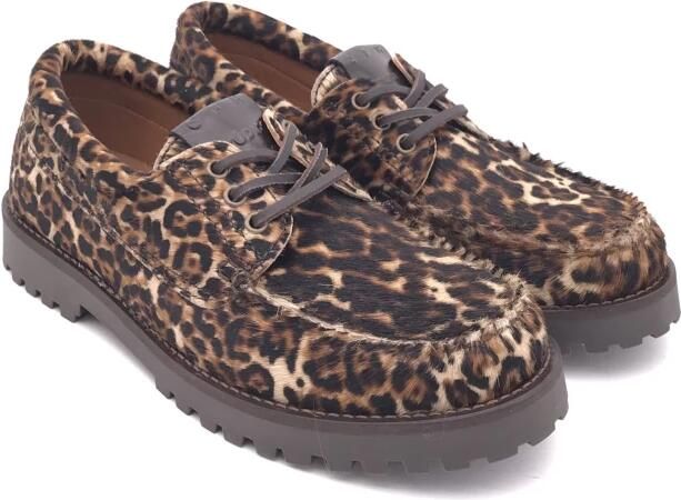 Copenhagen Low-Top Sneakers Bootschnürer CPH616 im Animalprint in bruin - Foto 2