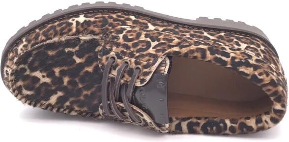 Copenhagen Low-Top Sneakers Bootschnürer CPH616 im Animalprint in bruin - Foto 4