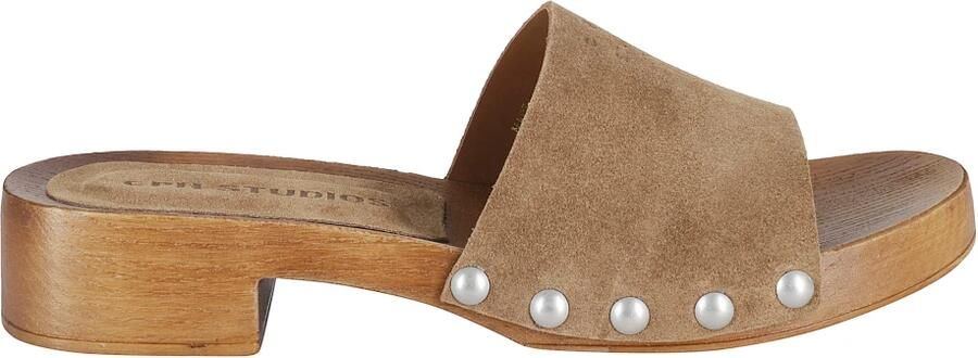 Copenhagen Studios CPH798 Stud-Embellished Suede Clogs