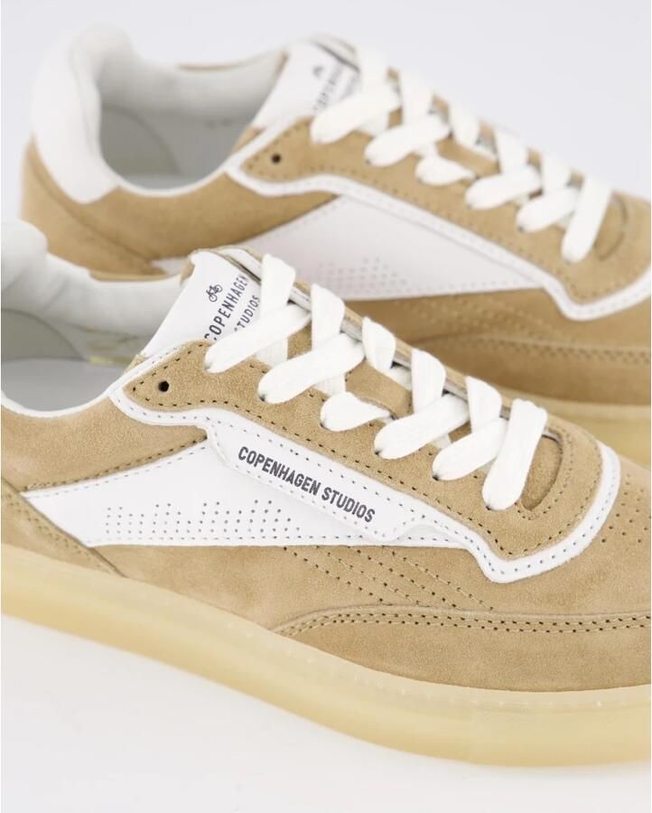 Copenhagen Shoes Leren Mix Dames Sneaker Sand Wit Green - Foto 2