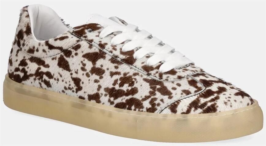 Copenhagen Studios dames sneaker Rivox koeienhuid beige bruin - Foto 4