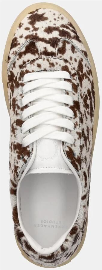 Copenhagen Studios dames sneaker Rivox koeienhuid beige bruin - Foto 6