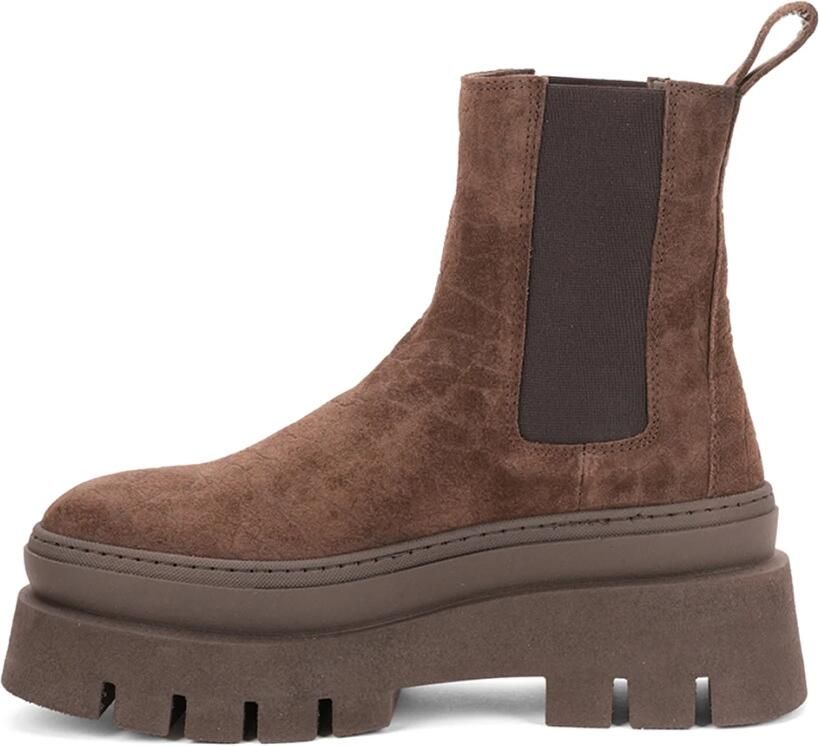 Copenhagen Studios Platte Chelsea Boots Croco Suede