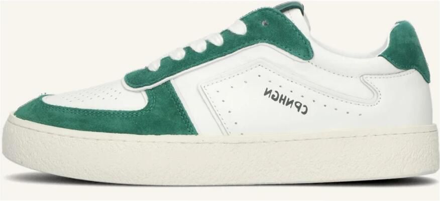 Copenhagen Studios Wit Groen Leren Dames Sneakers White Dames - Foto 6