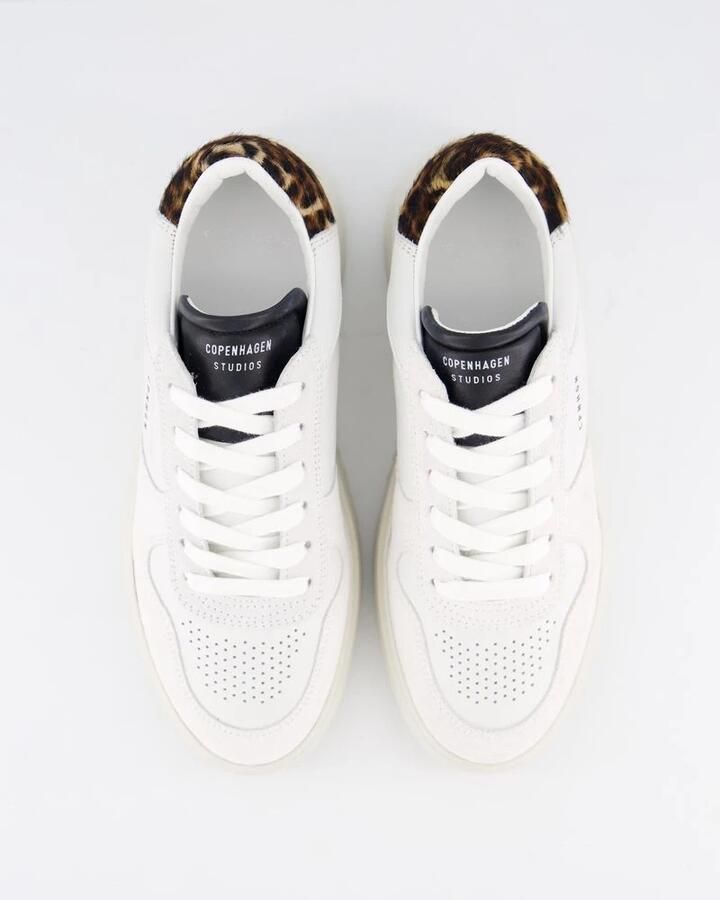 Copenhagen Studios Witte Luipaard Sneaker voor Vrouwen