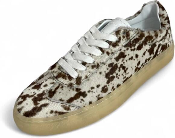 Copenhagen Studios dames sneaker Rivox koeienhuid beige bruin - Foto 3