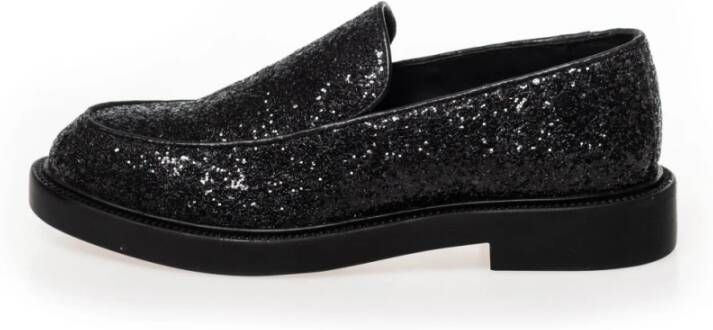 Copenhagen Shoes Glitter Loafers met Zachte Latex Binnenzolen Black Dames