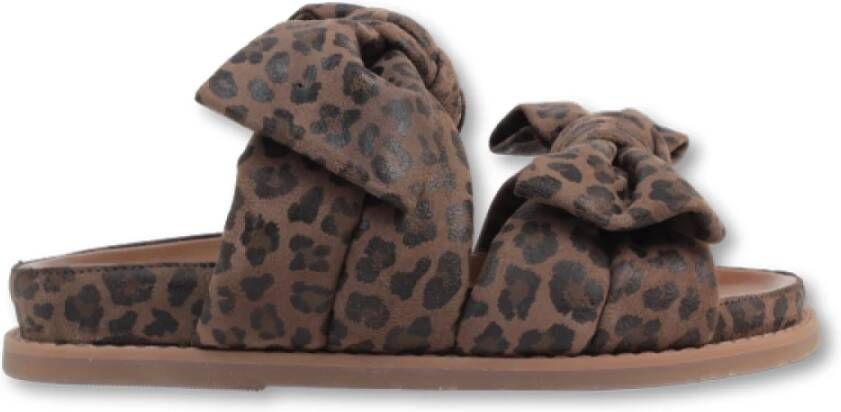 Copenhagen Shoes Luipaardprint Strik Sandalen