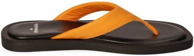 Copenhagen Shoes Nappa Leren Teenslipper Sandalen Orange Dames