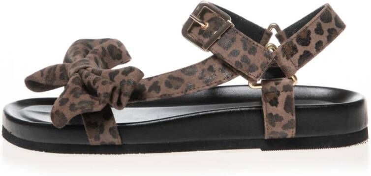 Copenhagen Shoes Sandaal met luipaardprint en strikdetail