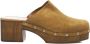 Copenhagen Shoes Veloursleren Klompen met Elegante Studs Brown Dames - Thumbnail 5