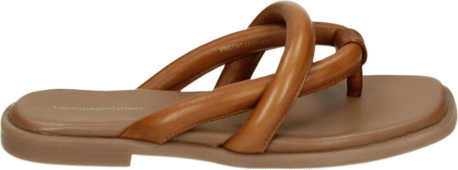 Copenhagen Shoes VINCENT~CS8030~~~~~~~~~~~~~~~~ Dames slippers Cognac