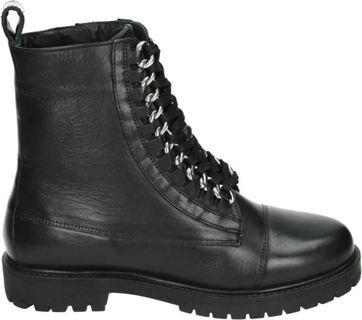 Copenhagen Shoes Sportieve Zwarte Leren Sneakers Rock 21