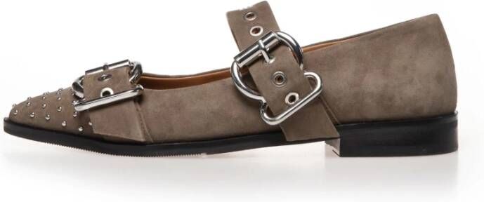 Copenhagen Shoes Stijlvolle Ballerina`s met Zilveren Gespen