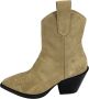 Copenhagen Shoes Texaanse Suède Laarzen met Puntige Neus Beige Dames - Thumbnail 2
