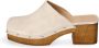 Copenhagen Shoes Suede Slip-On Klompen met Plateauhak White Dames - Thumbnail 1