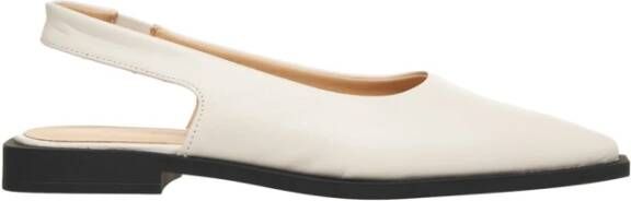 Copenhagen Shoes Witte Ballerina's Elegante Leren Schoenen White Dames