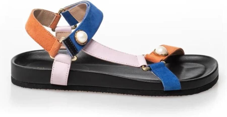 Copenhagen Shoes Zachte suède sportsandalen Blue Dames