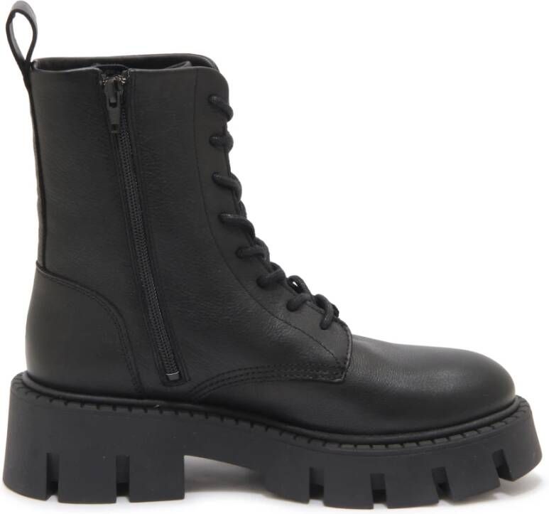 Copenhagen Shoes Zwarte Anfibio Laarzen met Zijrits