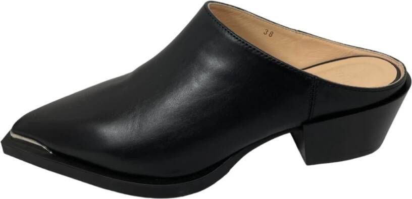 Copenhagen Shoes Zwarte Leren Dames Sabot Klompen Black Dames
