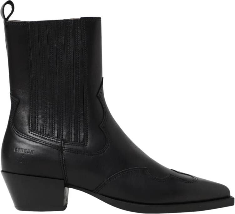 Copenhagen Shoes Zwarte Leren Enkellaarsjes
