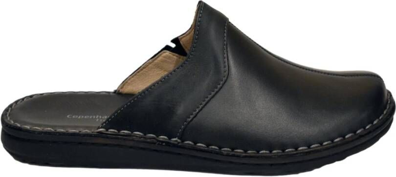 Copenhagen Shoes Zwarte Leren Slipper voor Heren Zwart Heren