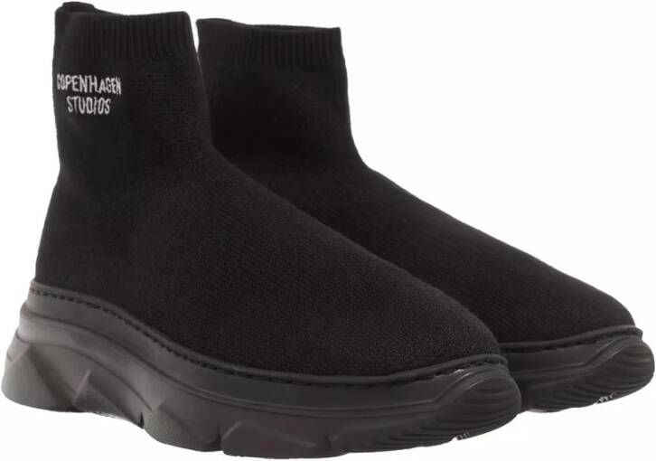 Copenhagen Shoes Zwarte Nylon Slip-On Sneakers