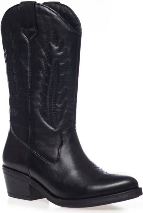 Copenhagen Shoes Zwarte Power Cowboy Laarzen Black Dames