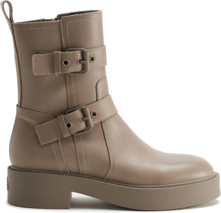 Copenhagen Shoes Dames Enkellaarzen CPH 641 Vitello Fango Beige Bruin Dames