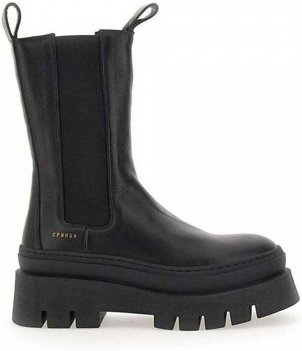 Copenhagen Shoes Stijlvolle Chelsea Boots met plateauzool Black Dames