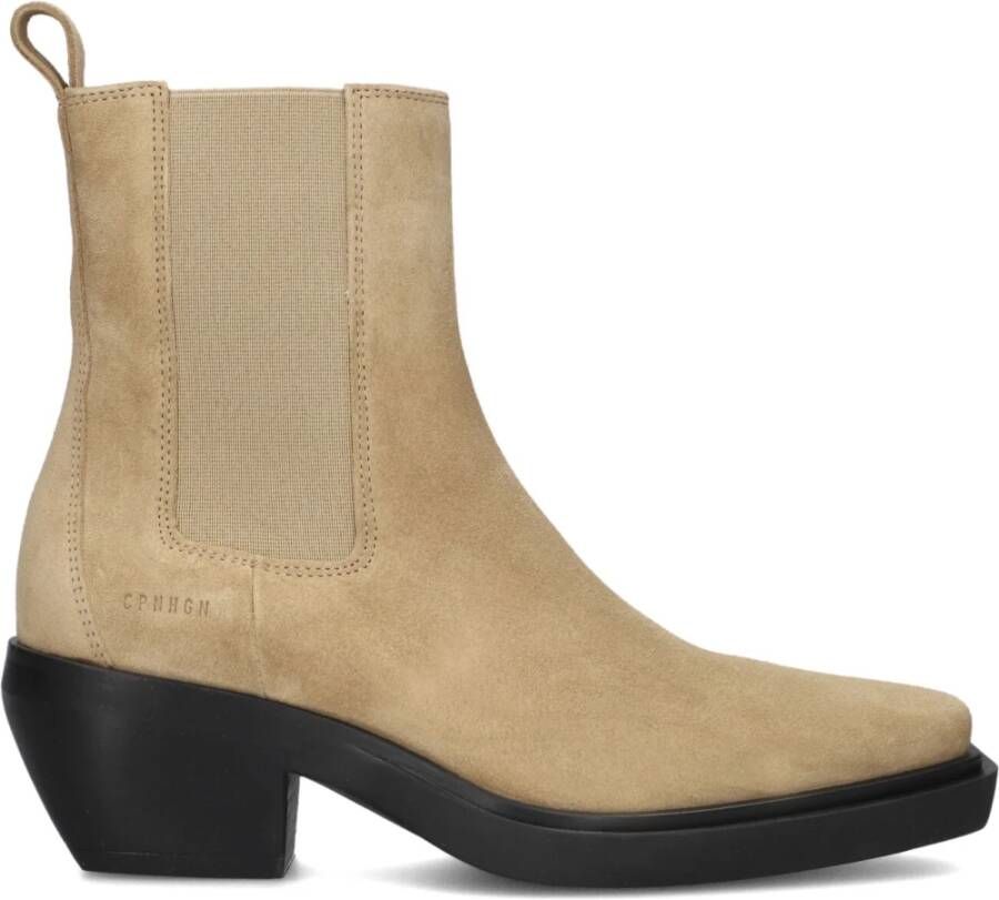 Copenhagen Studios Beige Suede Chelsea Boots Trendy Model Beige Dames