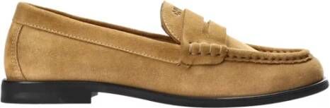 Copenhagen Studios Caramel Suede Loafers