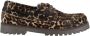 Copenhagen Studios Luipaardpatroon Harige Leren Loafers - Thumbnail 1