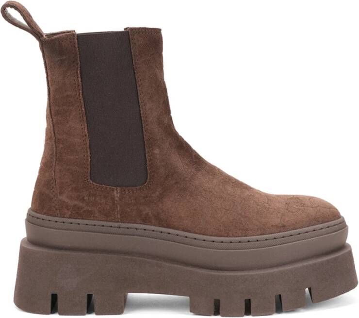 Copenhagen Studios Platte Chelsea Boots Croco Suede