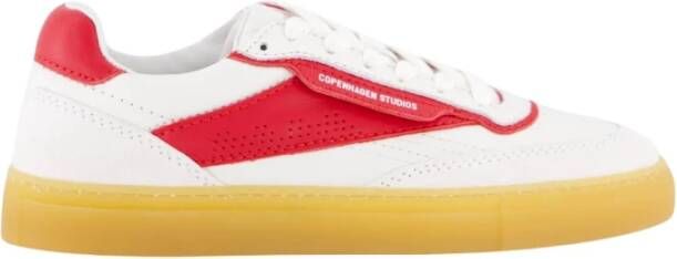 Copenhagen Studios Sneaker Wit Rood Stijlvolle Casual Schoen