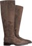 Copenhagen Studios Suede Kniehoge Laars Off Black Brown Dames - Thumbnail 1