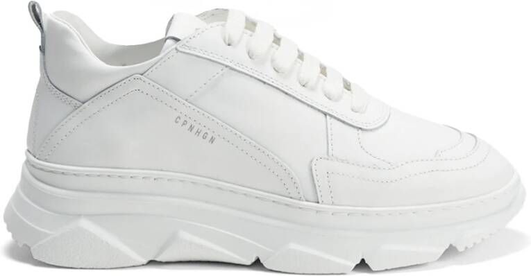 Copenhagen Studios Witte Leren Platform Sneakers White Dames