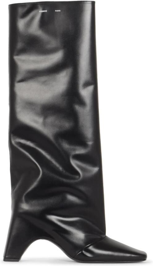 Coperni Zwarte leren instaplaarzen met blokhak Black Dames - Foto 2