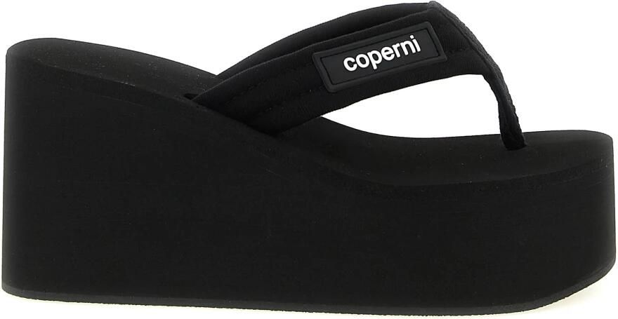 Coperni Sandalen Branded Wedge Sandals in zwart