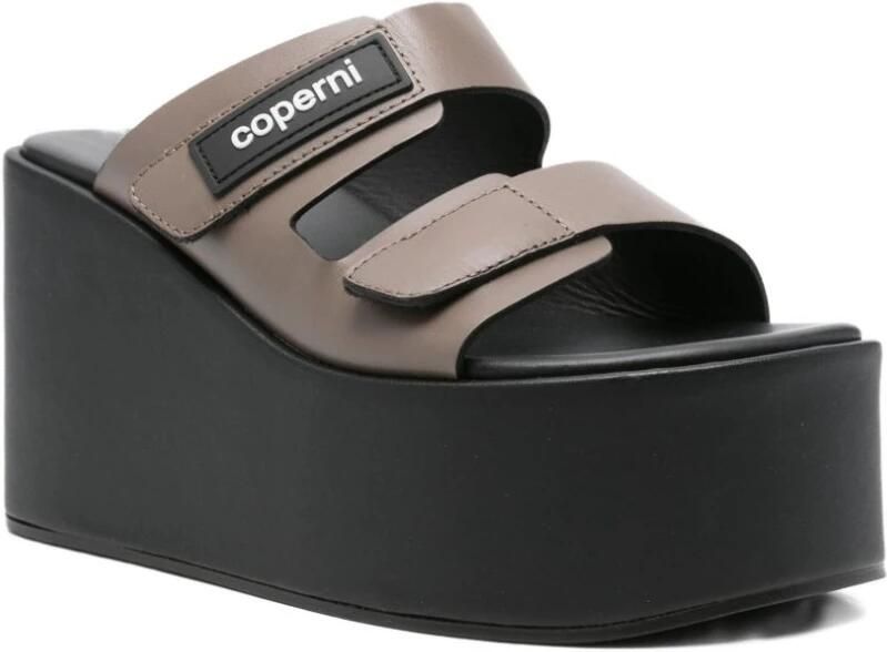 Coperni Zwarte Sandalen met Velcro Straps