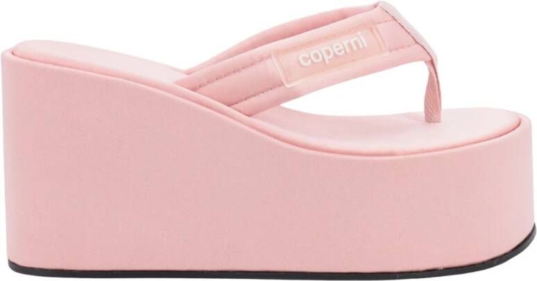 Coperni Roze Stoffen Band Plateau Sandalen