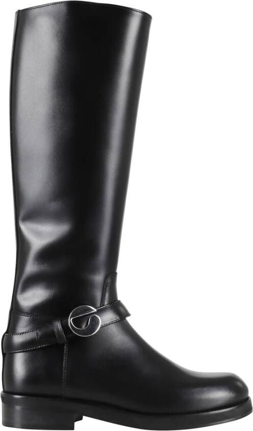 Coperni Zwarte Leren Cavalier Riem Laars