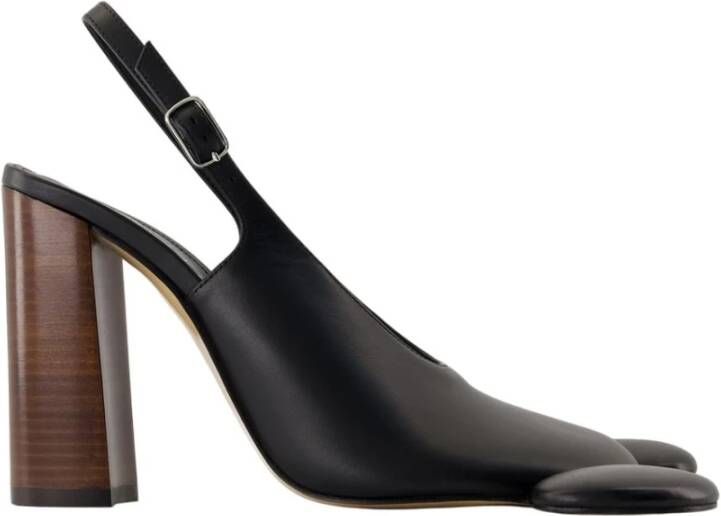 Coperni Zwarte leren UFO-sandalen