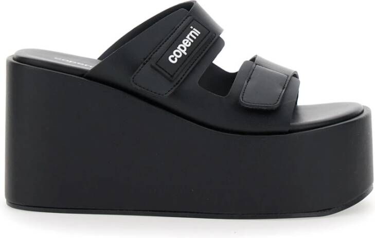 Coperni Sandalen Patch Wedge Sandals Synthetic Black in zwart