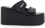 Coperni Sandalen Patch Wedge Sandals Synthetic Black in zwart - Thumbnail 1