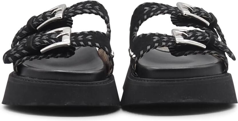 Coral Blue Zwarte Platform Slippers