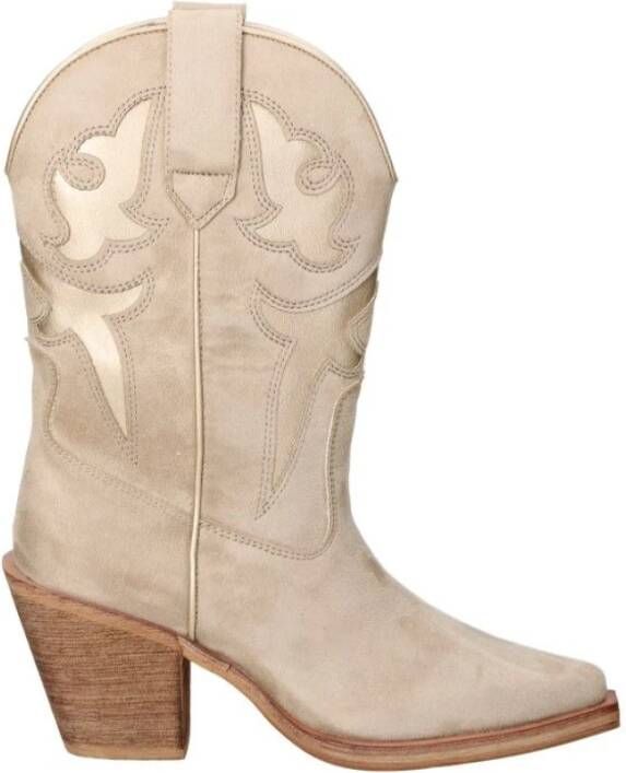 Corina Cowboy Boots Beige Dames