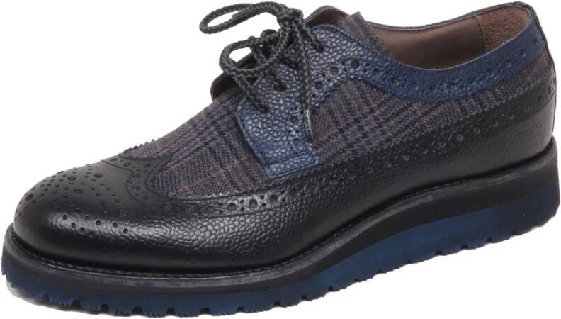 Corvari Blauwe Leren Schoen Made in Italy