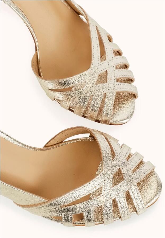 Cosmoparis Metallic Leren Open Teen Pump - Foto 2