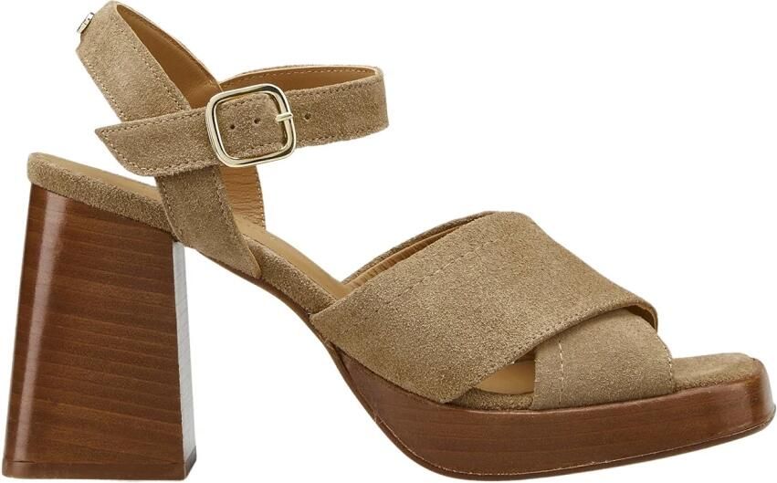 Cosmoparis Taupe Suède Hak Sandalen Priska